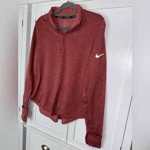 Nike Dri-Fit Women’s Large Running Half Zip Thermal Pullover Top Rosewood